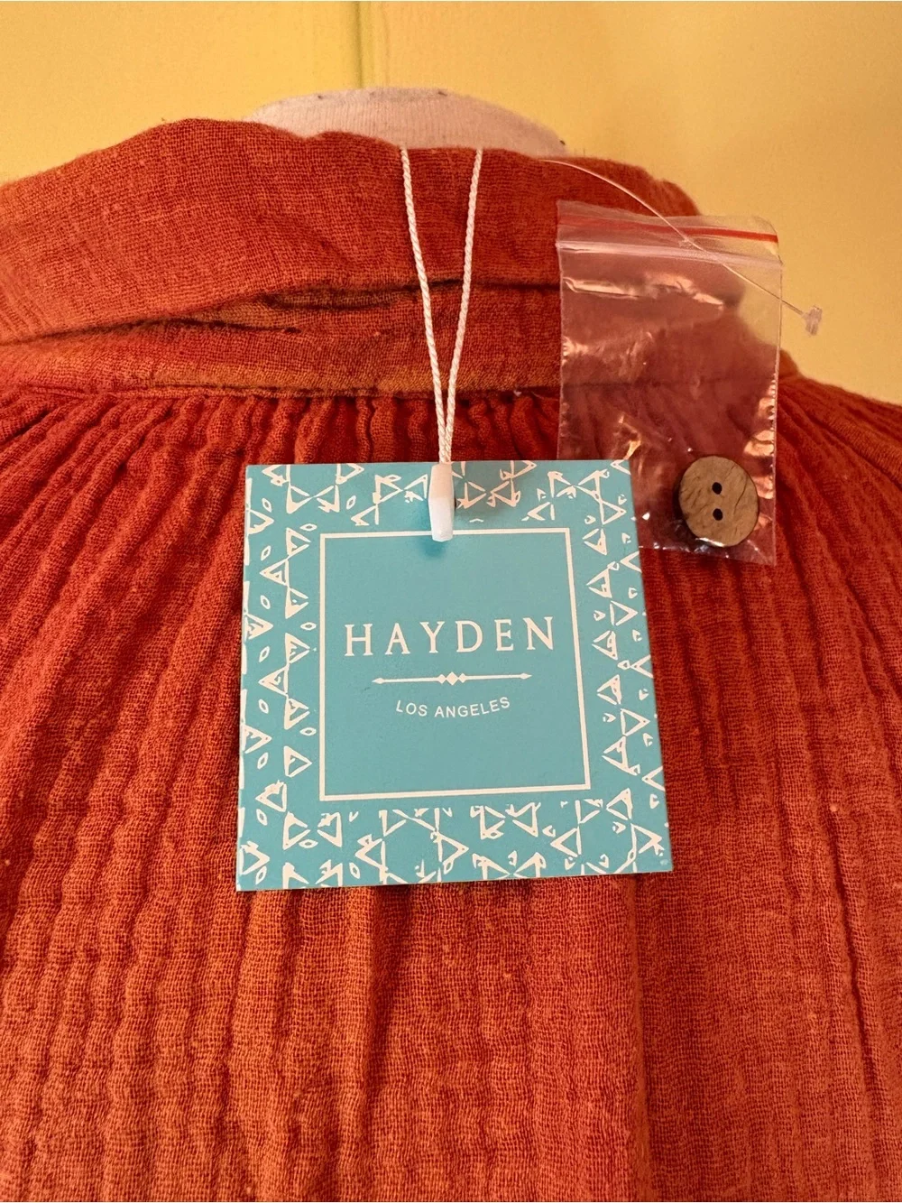 Hayden Button-Front Rust Maxi Dress - Picture 10 of 10